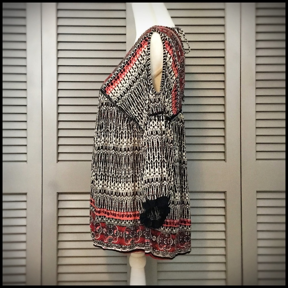 ⚜️Angie Boho Peasant Cold Shoulder Top - Picture 3 of 7